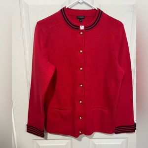 Talbots band button down cardigan